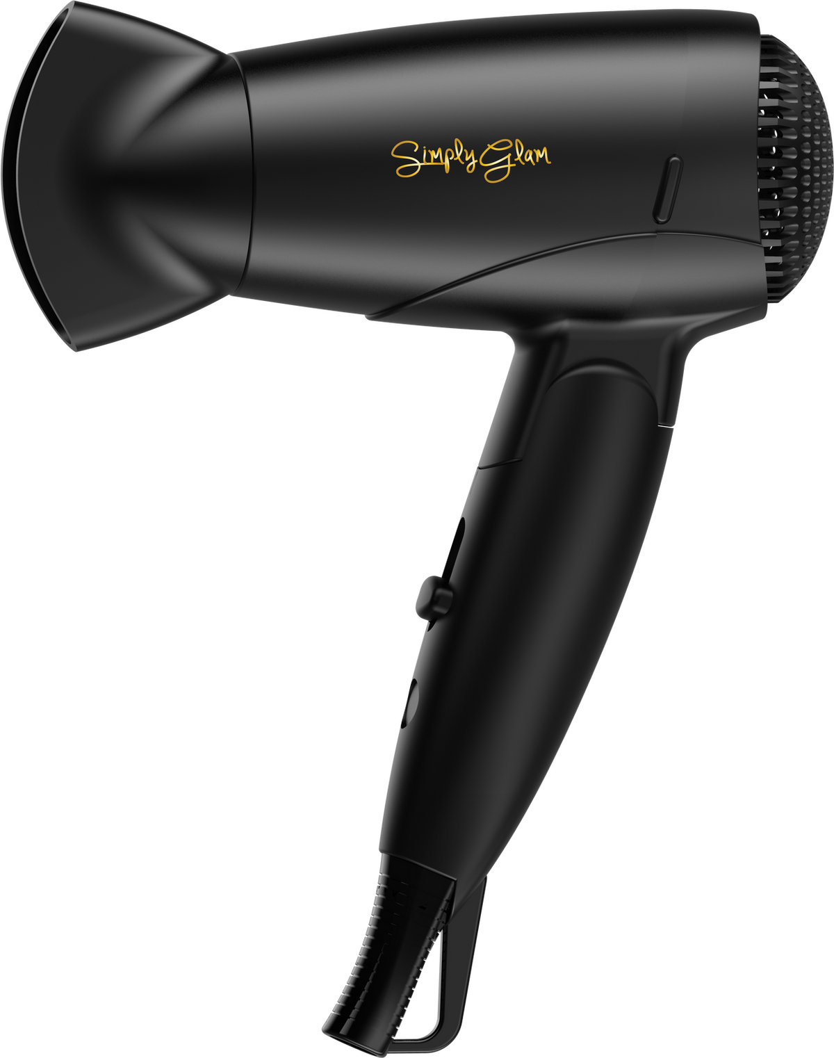 Simply Glam 12V Hair Dryer – Black & Gold