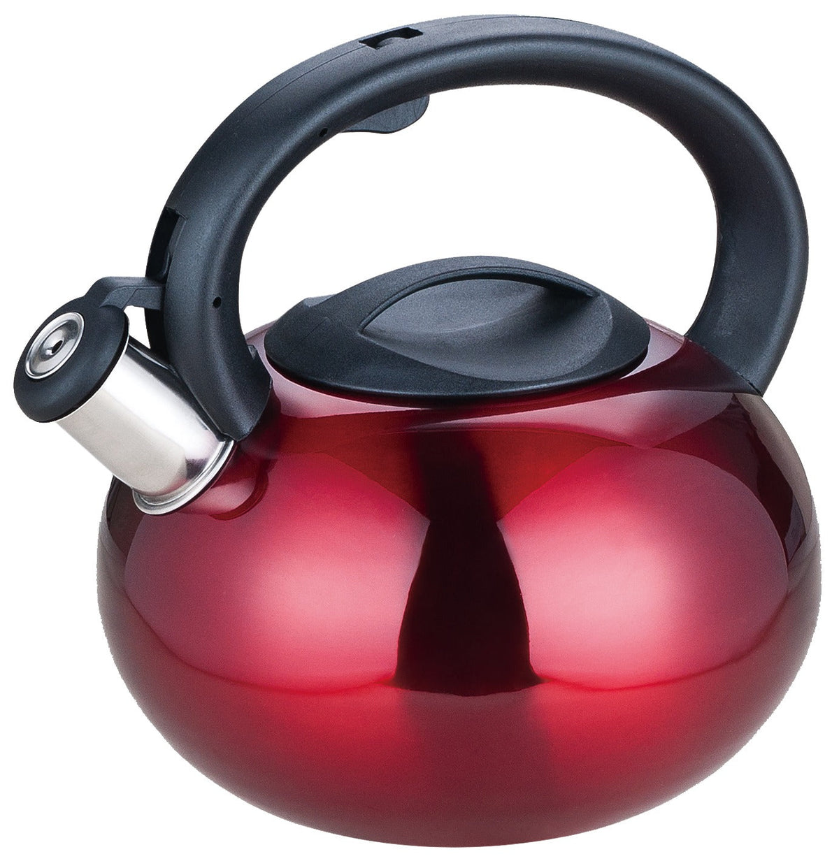 Royal Kitchenware Deluxe 2.5L Stainless Steel Whistling Kettle – Red