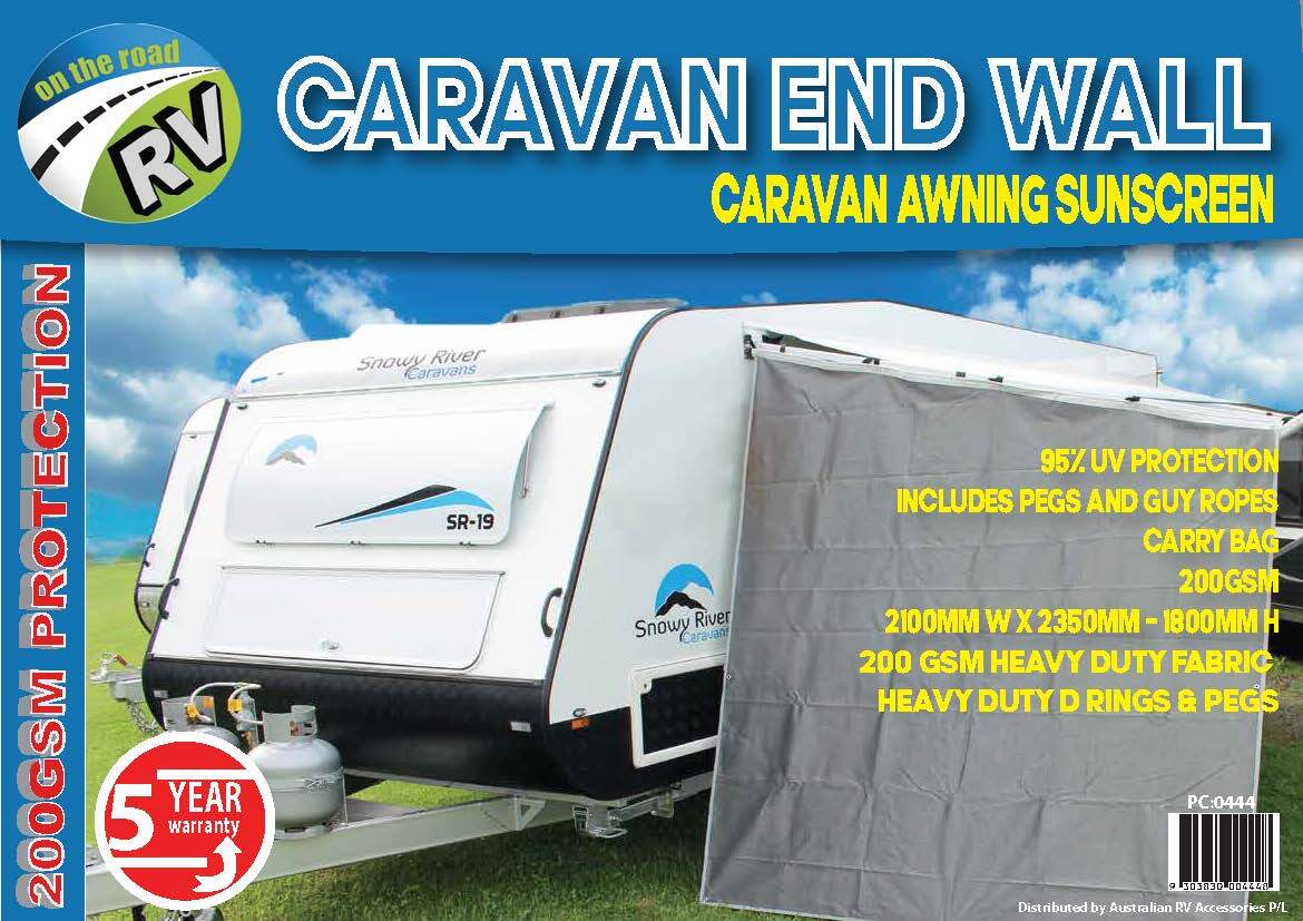 On The Road RV Caravan Awning End Wall Shade Screen