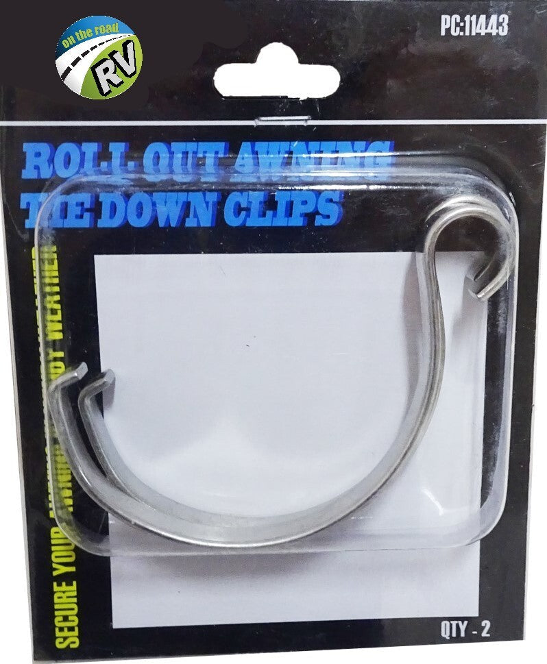 On The Road RV roll out awning tie down clips
