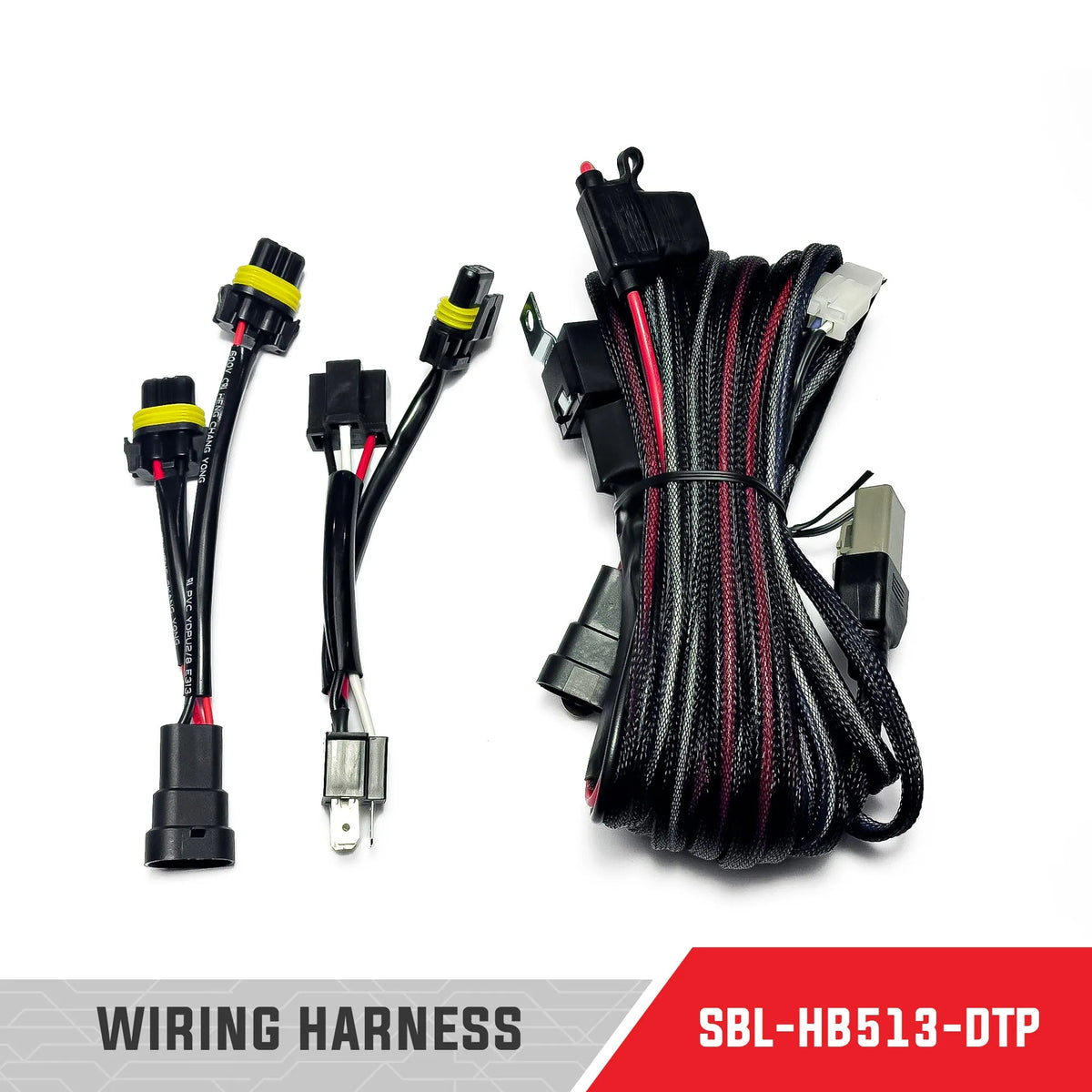 Saber Universal Heavy Duty Single Bar Lamp Wiring Harness suits 140W or Greater Light Bars - product image