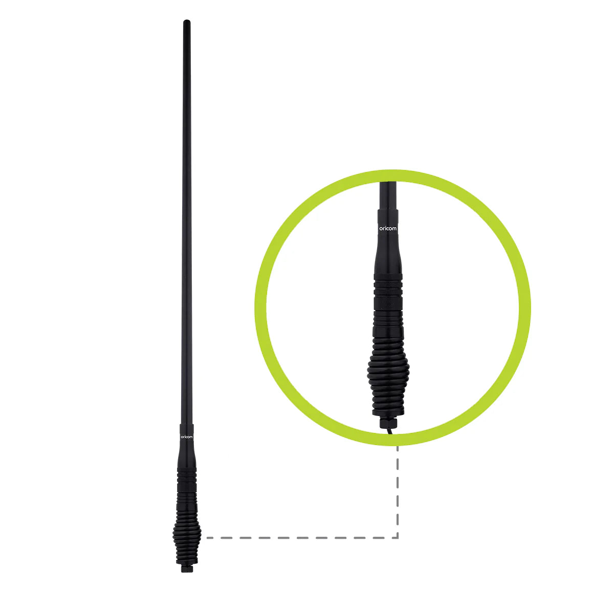 ORICOM - ANU900 6.5dBi UHF CB Antenna with Large Barrel Spring base
