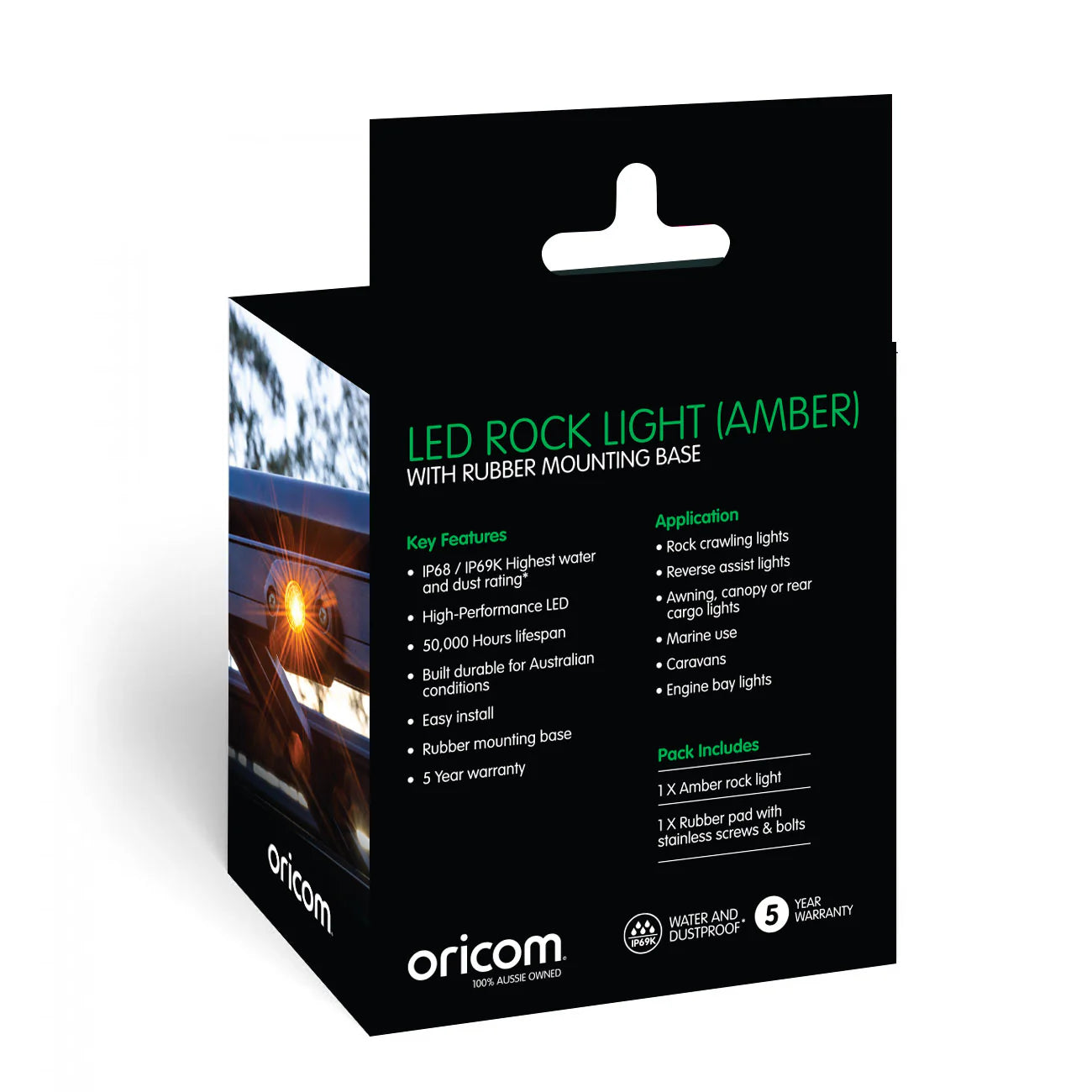 ORICOM - RKL1A LED Rock Light Single Pack (Amber)