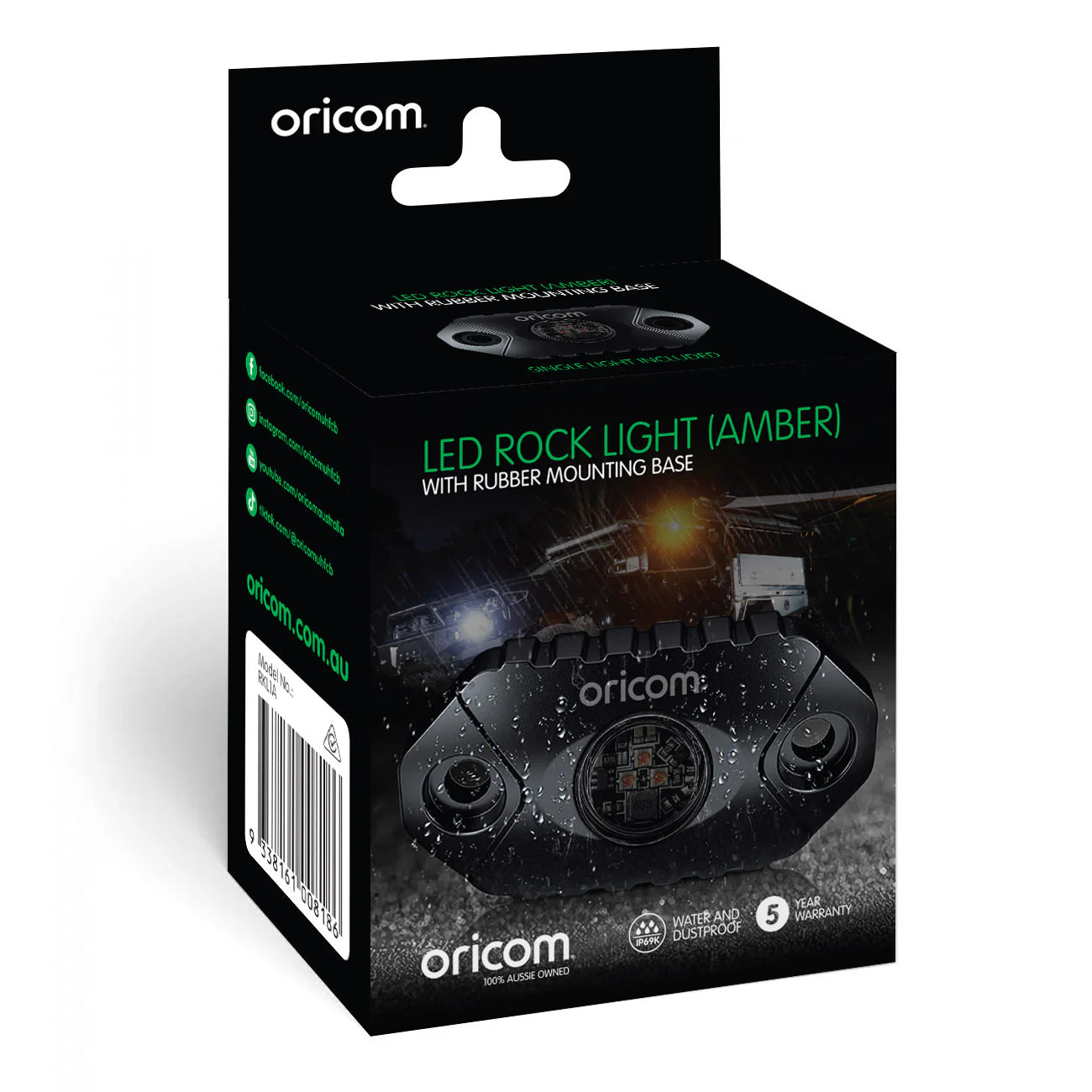 ORICOM - RKL1A LED Rock Light Single Pack (Amber)