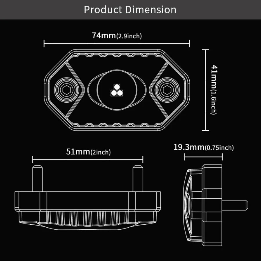 ORICOM - RKLBT6RGB LED Rock Light 6 Pack (RGB)