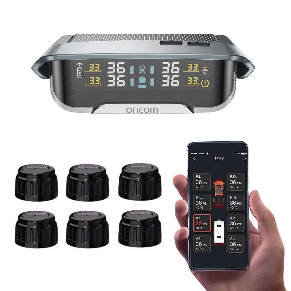 ORICOM - Tyre Pressure Monitoring System Incl. 6 External Sensors & APP Functionality