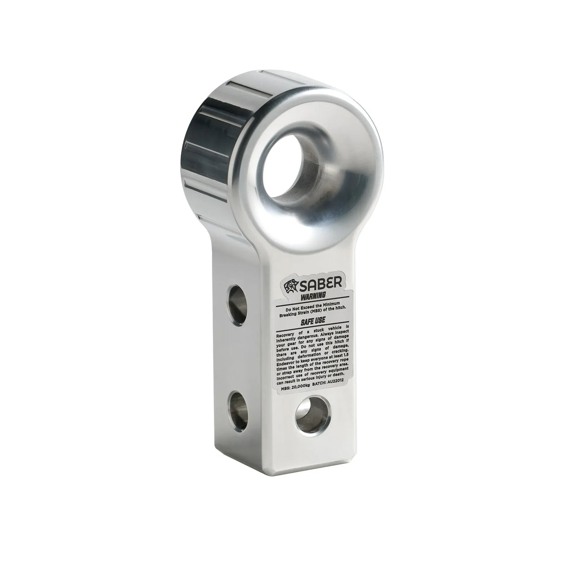 Saber Aluminium Recovery Hitch - Polished Alloy - product image