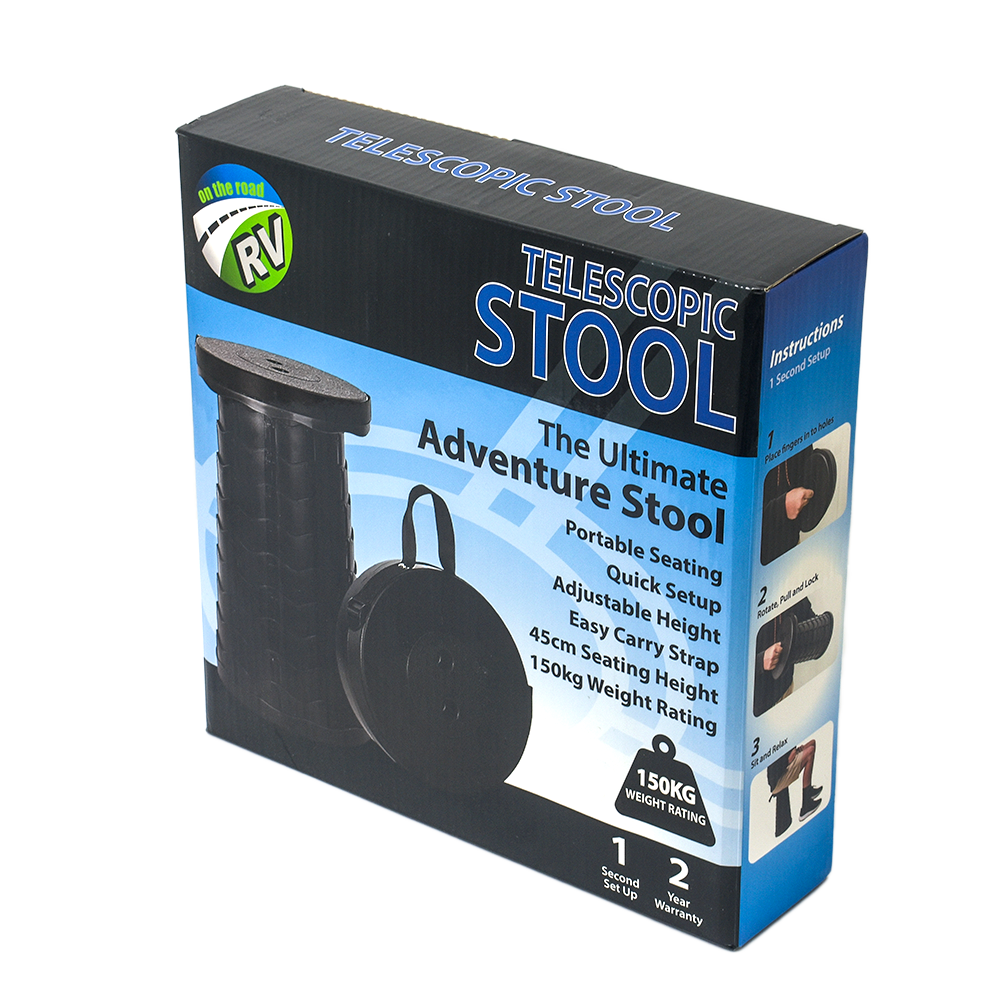 On The Road RV Telescopic Collapsible Portable Stool SKU 0121