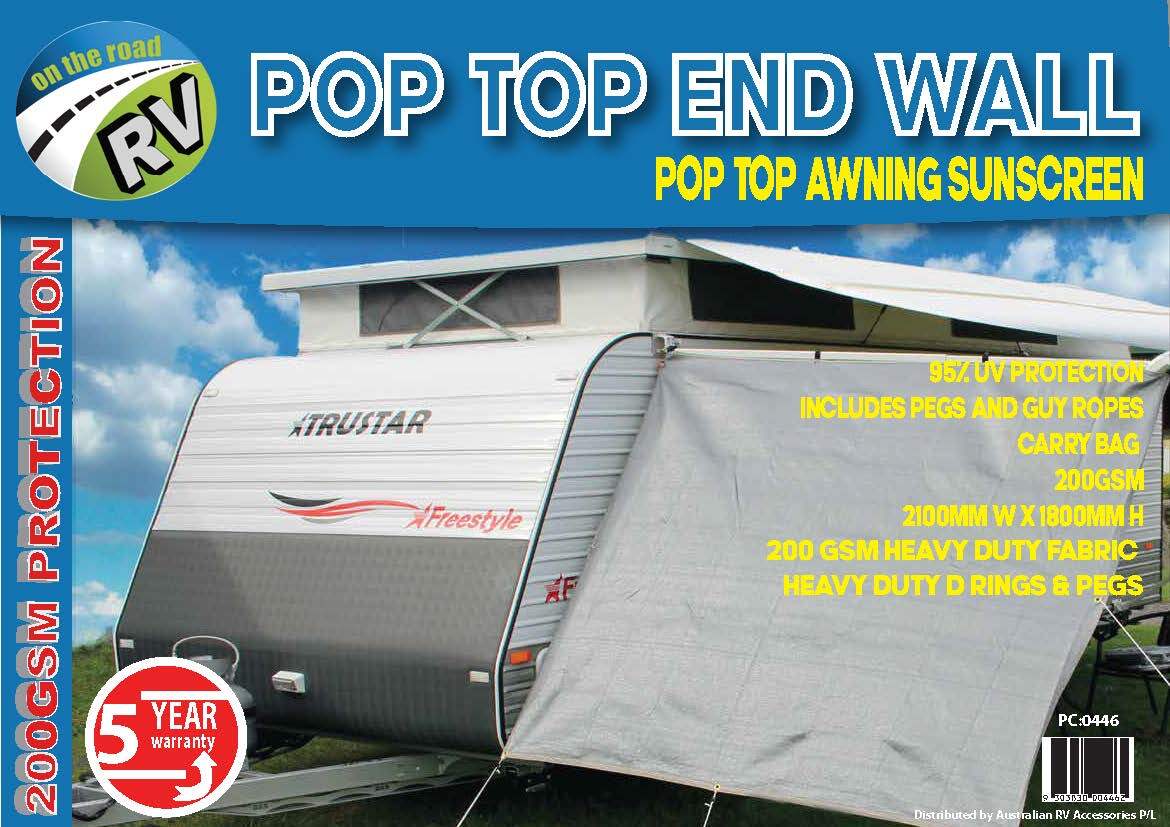 On The Road RV Pop-Top Awning Privacy Screen End Wall