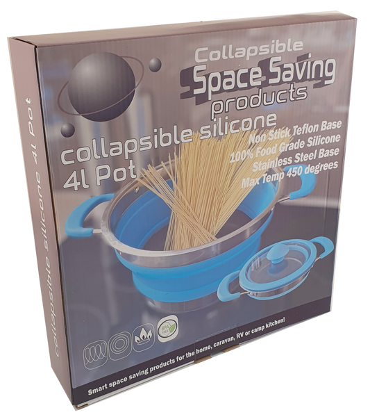 Collapsible Space Saving Products Non-Stick Silicone Pot 4L – Large