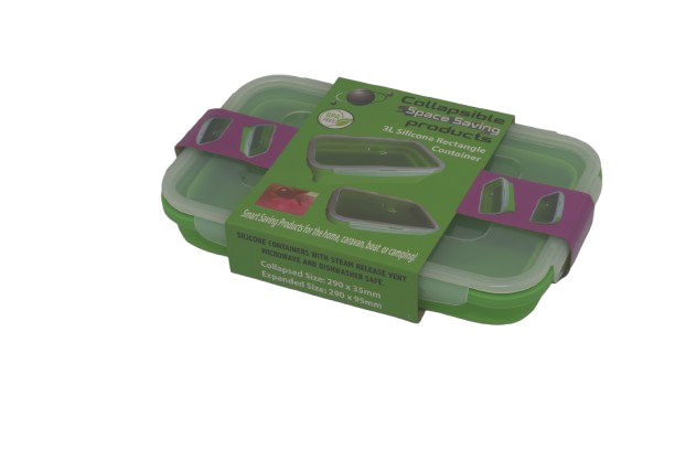 Collapsible Space Saving Products 3L Rectangle Container – Green