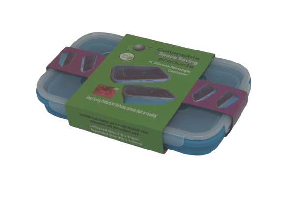 Collapsible Space Saving Products 4L Rectangle Container – Blue