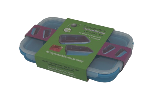 Collapsible Space Saving Products 4L Rectangle Container – Blue