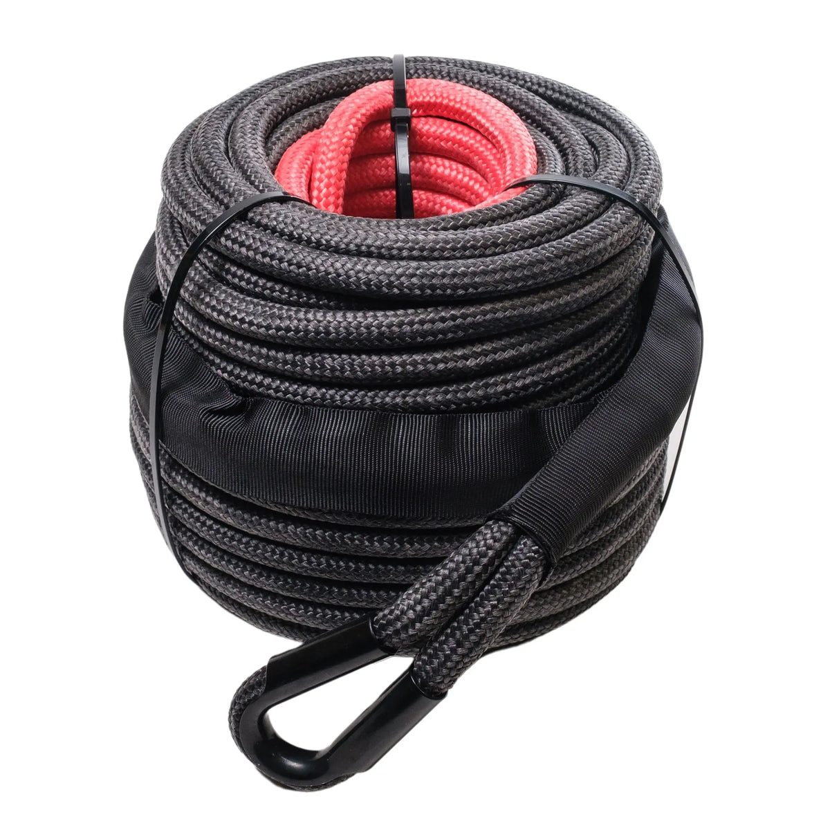 Saber Double Braided Winch Rope - 8K - 30M - Black - product image