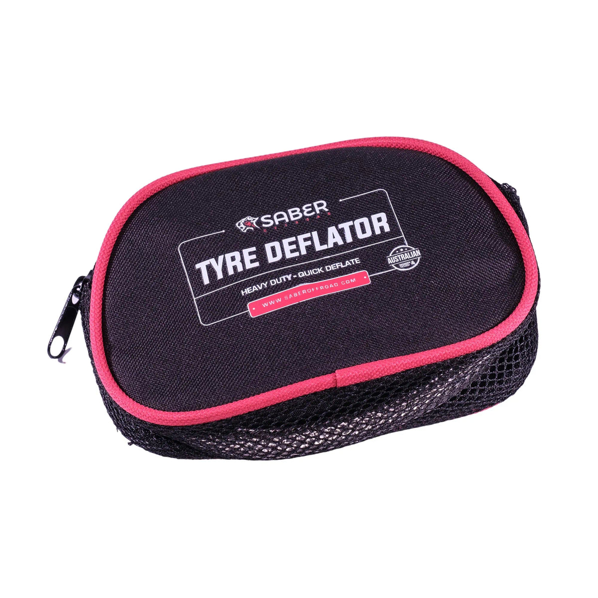 Saber Quick Deflate Tyre Deflator With Glow in the Dark Face & Stainless Steel Braided Hose - image 3