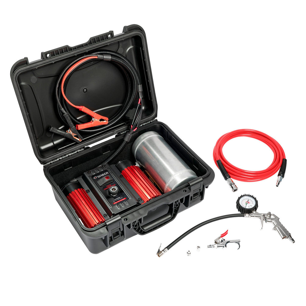 Saber Select Series Twin Air Compressor with Hard Case & Inflation Kit - product image