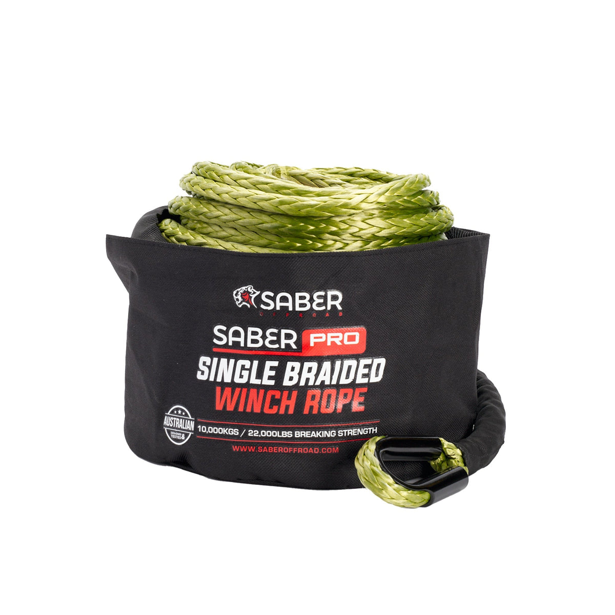 Saber Single Braided Winch Rope - 9,500KG - 30m - image 4