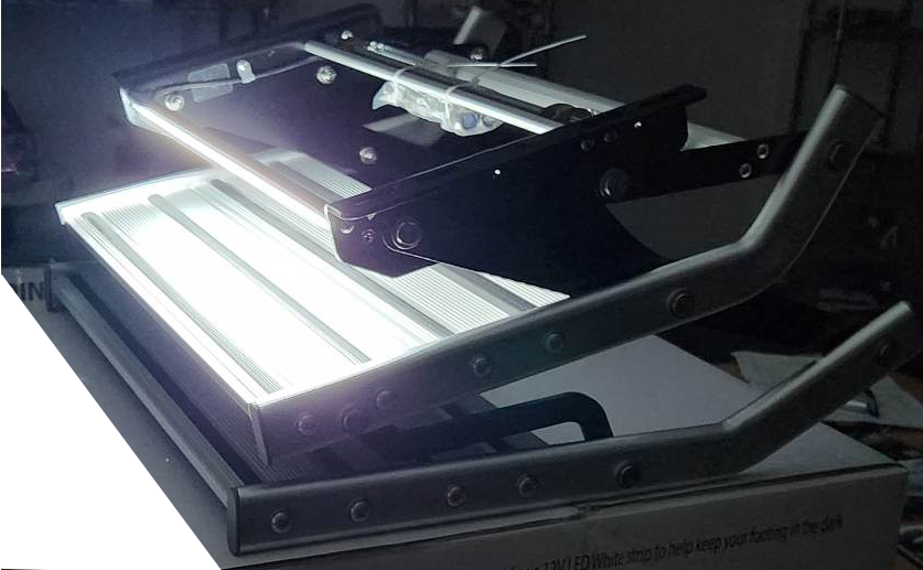 Australian RV double folding manual step with LED light