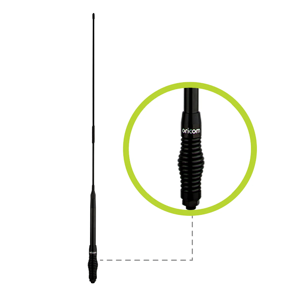 ORICOM - ANU220 6.5dBi Black UHF CB Antenna