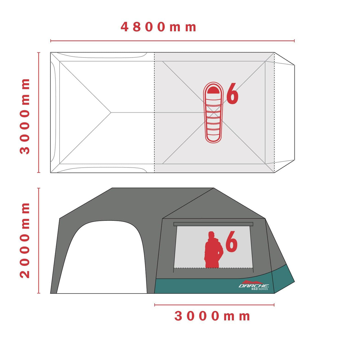 KOZI 6P INSTANT TENT - DARCHE®