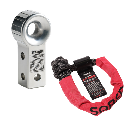 Saber Recovery Rear Hitch Polished Aluminium & Soft Shackle Bundle - 14K - product image