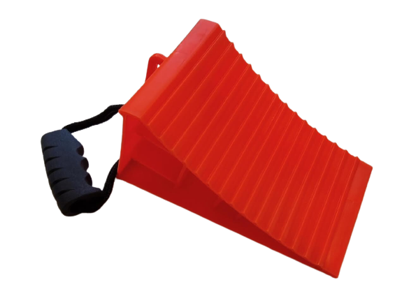 Australian RV deluxe wheel chock with handle and cord SKU 0072