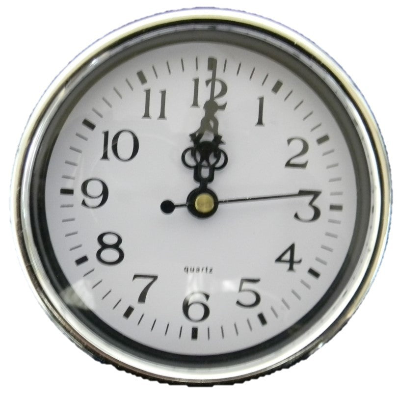 Australian RV silver 10cm quartz wall clock SKU 0393