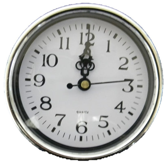 Australian RV silver 10cm quartz wall clock SKU 0393