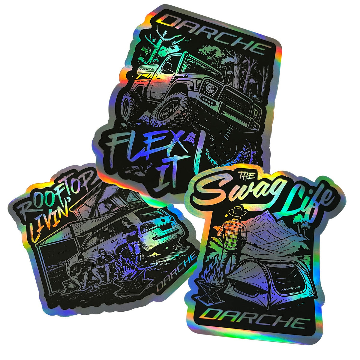 Darche Holographic sticker set three pack