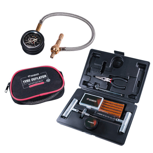 Saber Tyre Safety Bundle - Tyre Deflator & Repair Kit - product image