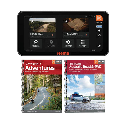 Hema Maps HX-M1 Motorcycle GPS Navigator Adventure Bundle