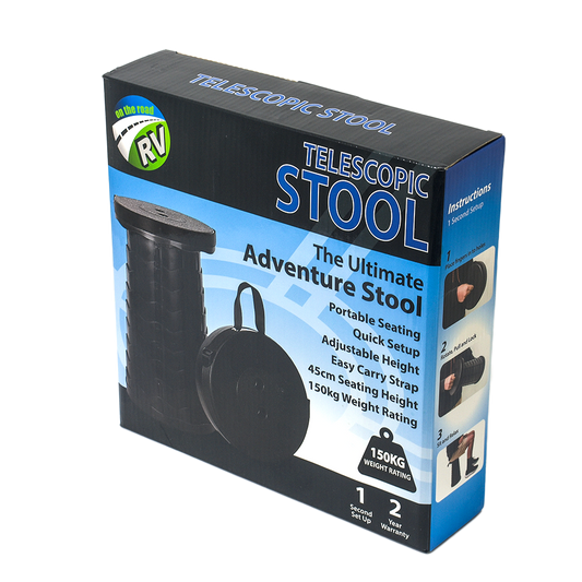 On The Road RV Telescopic Collapsible Portable Stool SKU 0121
