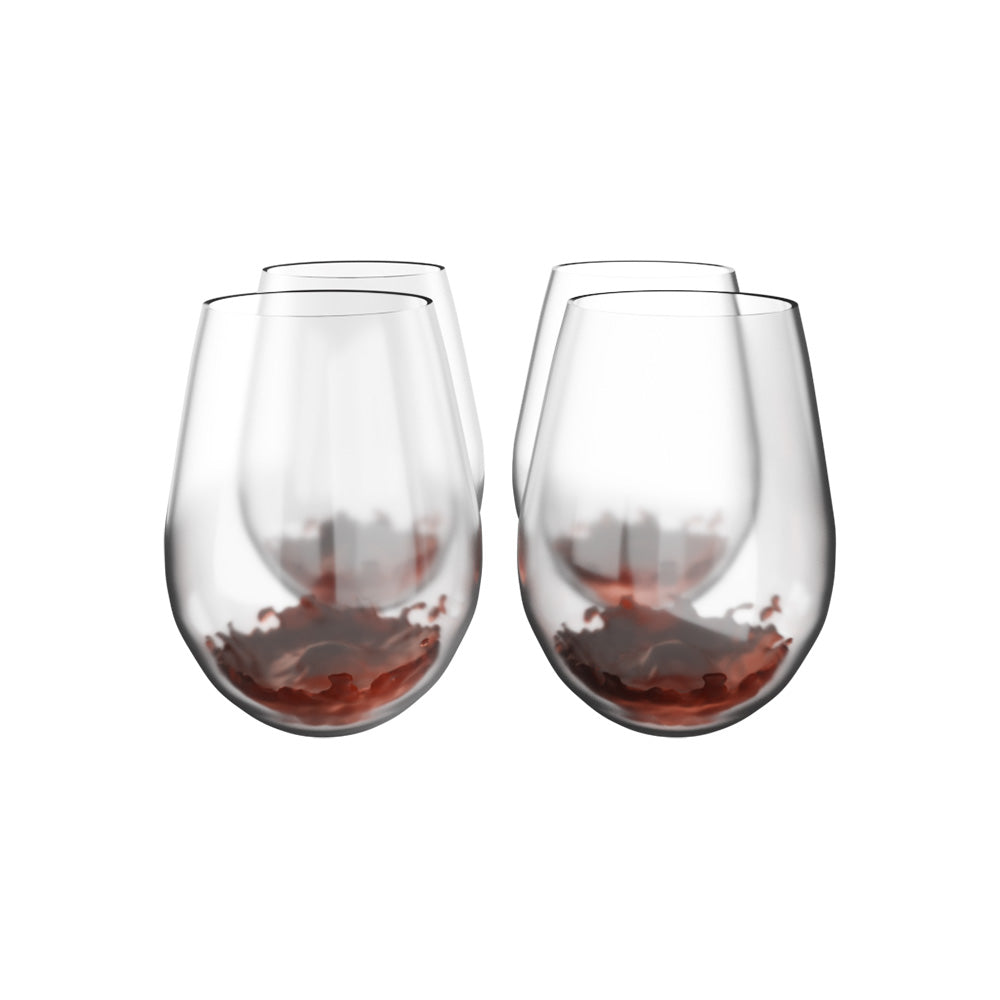 Royal Kitchenware Tritan Stemless Wine Glasses – 16oz Set of 4