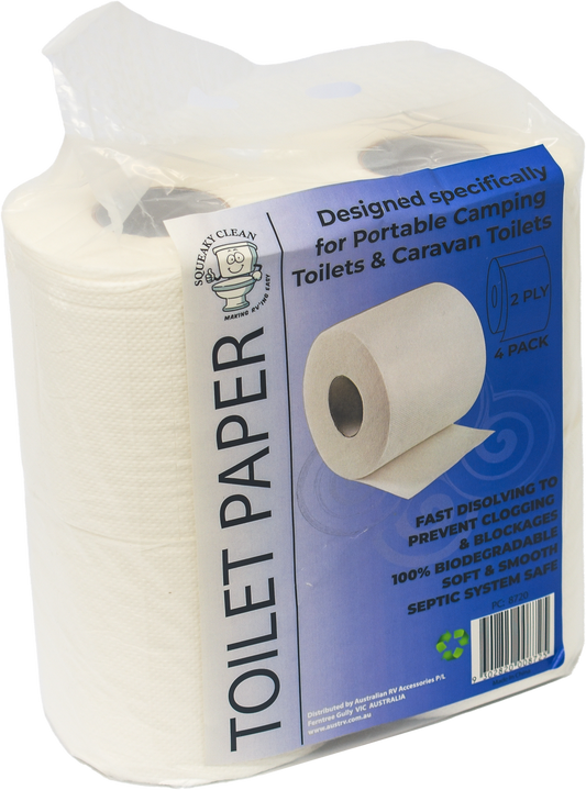 Squeaky Clean Rapid-Dissolving Toilet Paper – 4 Pack