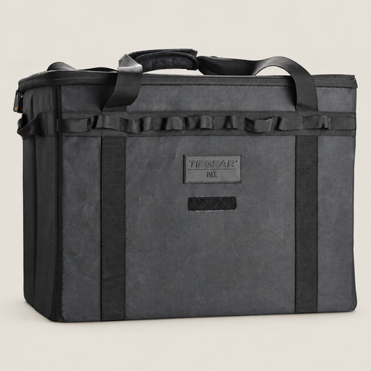 TIEGEAR PAX PROVISIONS on warm stone background